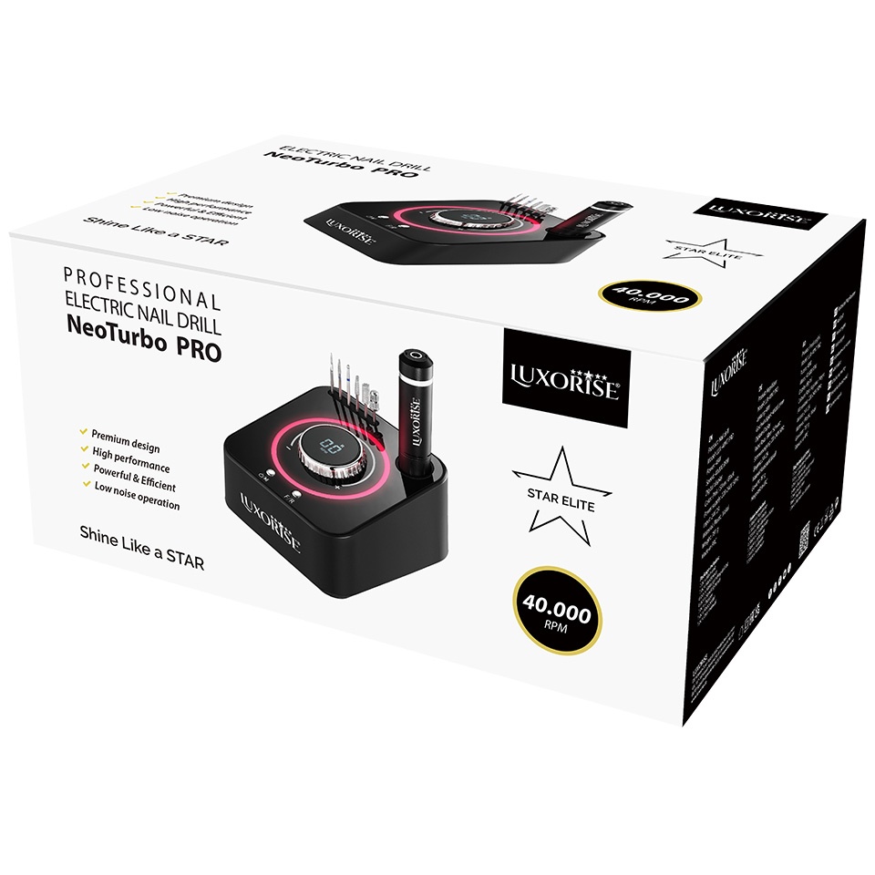 Freza Unghii NeoTurbo PRO 40.000RPM - LUXORISE, Pink - 1 | YEO