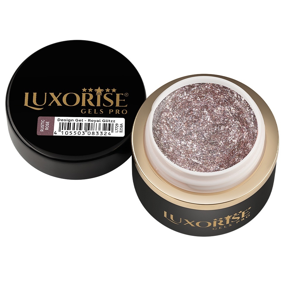 Gel Design 3D LUXORISE - Royal Glitz, Rustic Rose 5ml - 2 | YEO