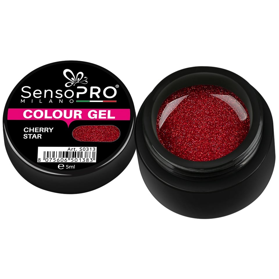 Gel UV Colorat Cherry Star 5ml, SensoPRO Milano