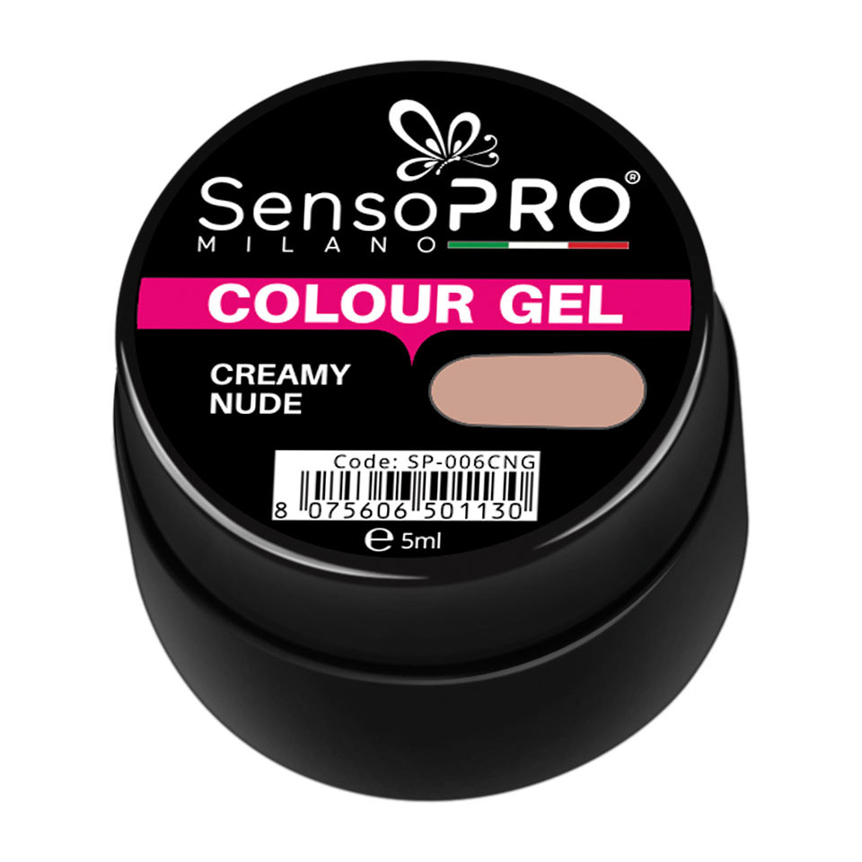 Gel UV Colorat Creamy Nude 5ml, SensoPRO Milano - 1 | YEO