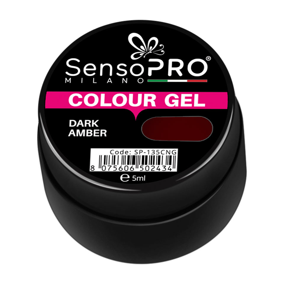 Gel UV Colorat Dark Amber 5ml, SensoPRO Milano - 1 | YEO