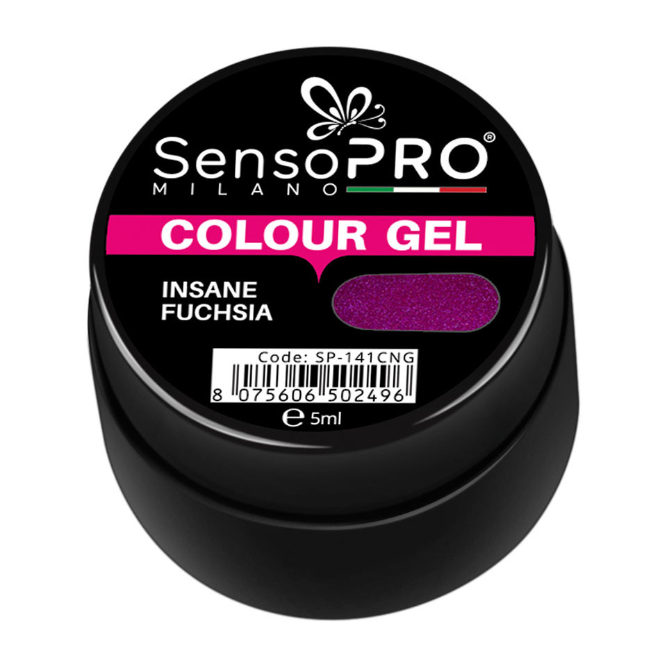 Gel UV Colorat Insane Fuchsia 5ml, SensoPRO Milano - 1 | YEO