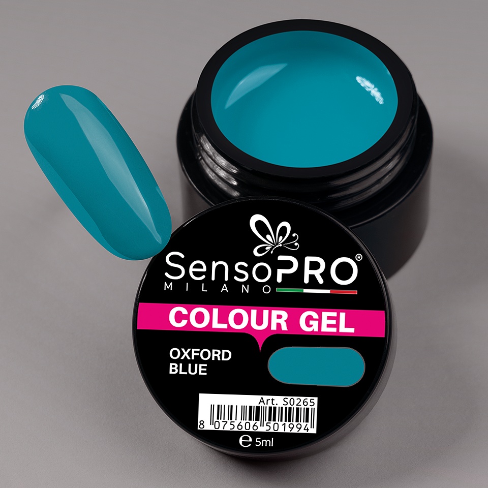 Gel UV Colorat Oxford Blue 5ml, SensoPRO Milano - 3 | YEO