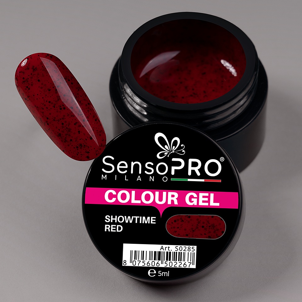 Gel UV Colorat Showtime Red 5ml, SensoPRO Milano - 4 | YEO