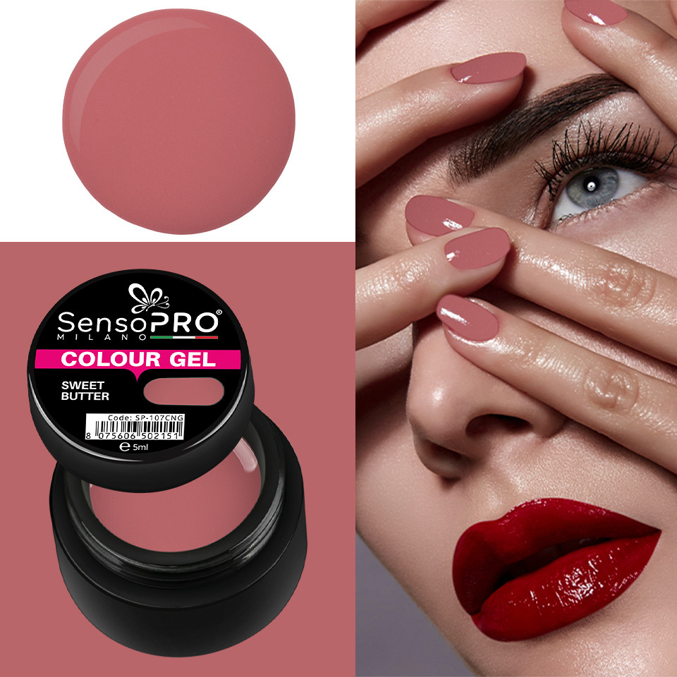 Gel UV Colorat Sweet Butter, SensoPRO Milano - 2 | YEO