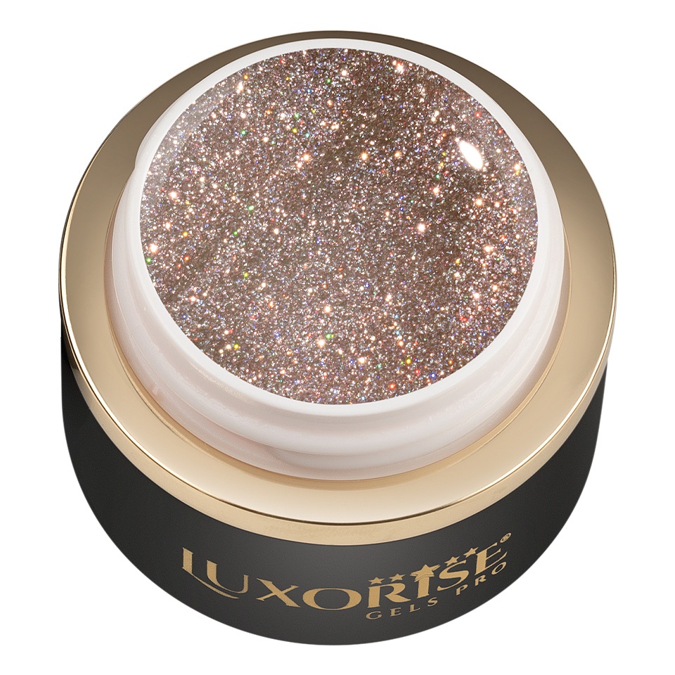 Gel UV Constructie Unghii RevoFlex Disco LUXORISE 15ml, Glam Gold - 2 | YEO