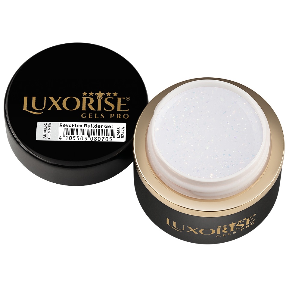 Gel UV Constructie Unghii RevoFlex LUXORISE 30ml, Angelic Glimmer - 1 | YEO