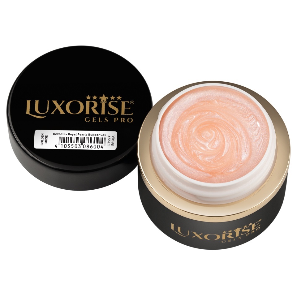 Gel UV Constructie Unghii RevoFlex Royal Pearls LUXORISE 15ml, Golden Muse - 2 | YEO
