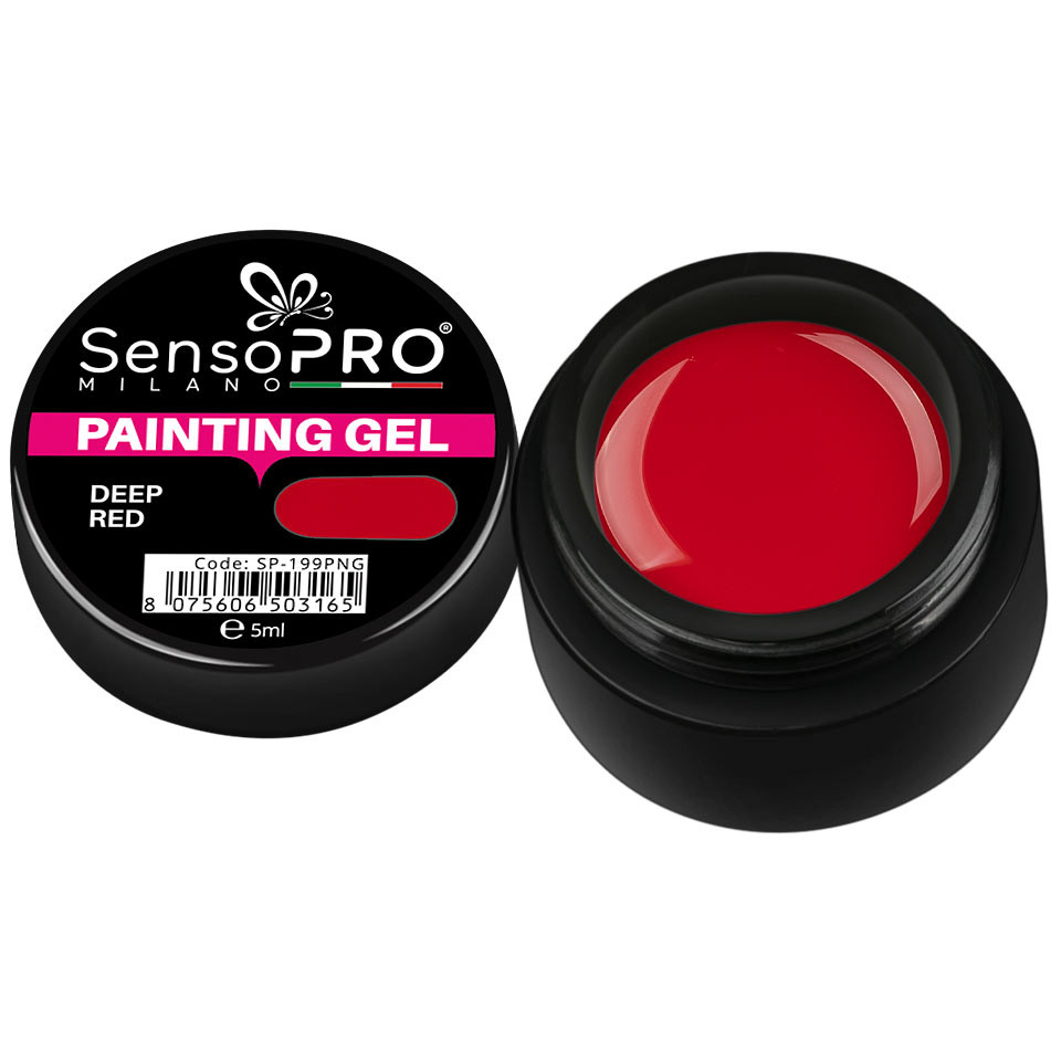 Gel UV Pictura Unghii Deep Red 5ml, SensoPRO Milano - 1 | YEO