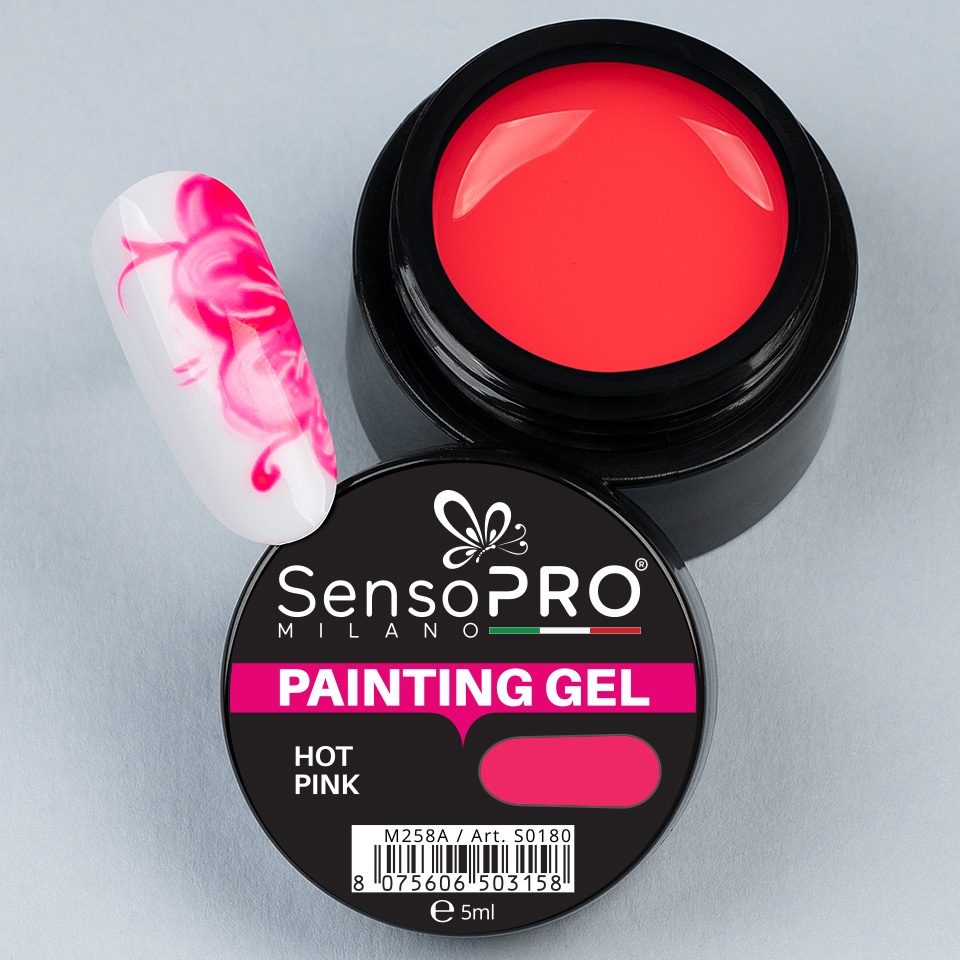 Gel UV Pictura Unghii Hot Pink 5ml, SensoPRO Milano
