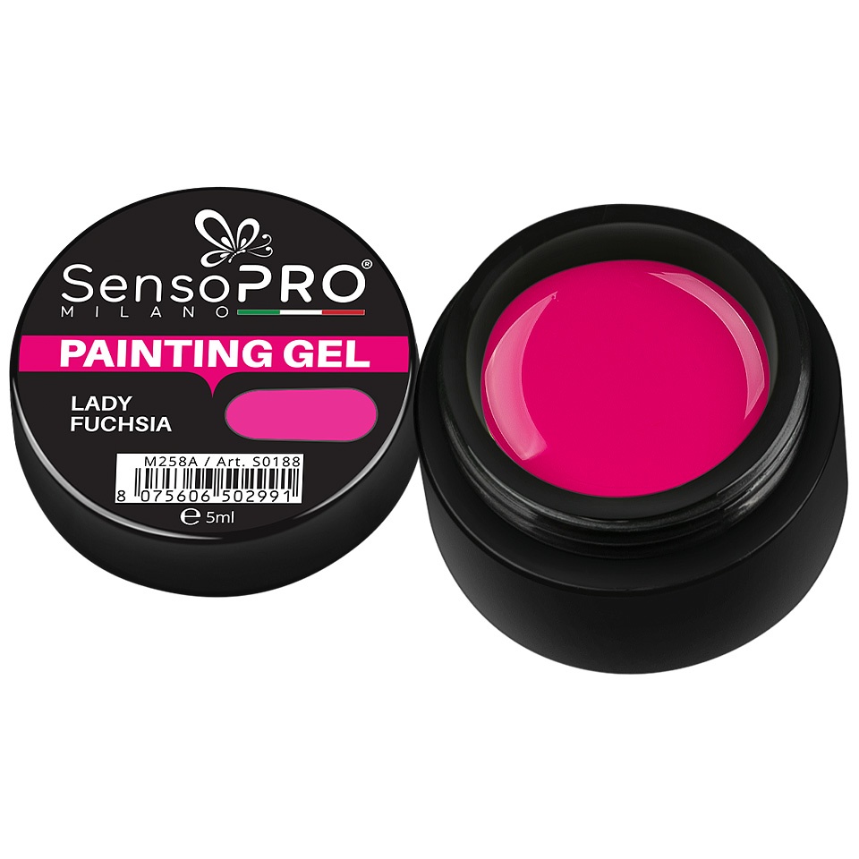 Gel UV Pictura Unghii Lady Fuchsia 5ml, SensoPRO Milano - 1 | YEO