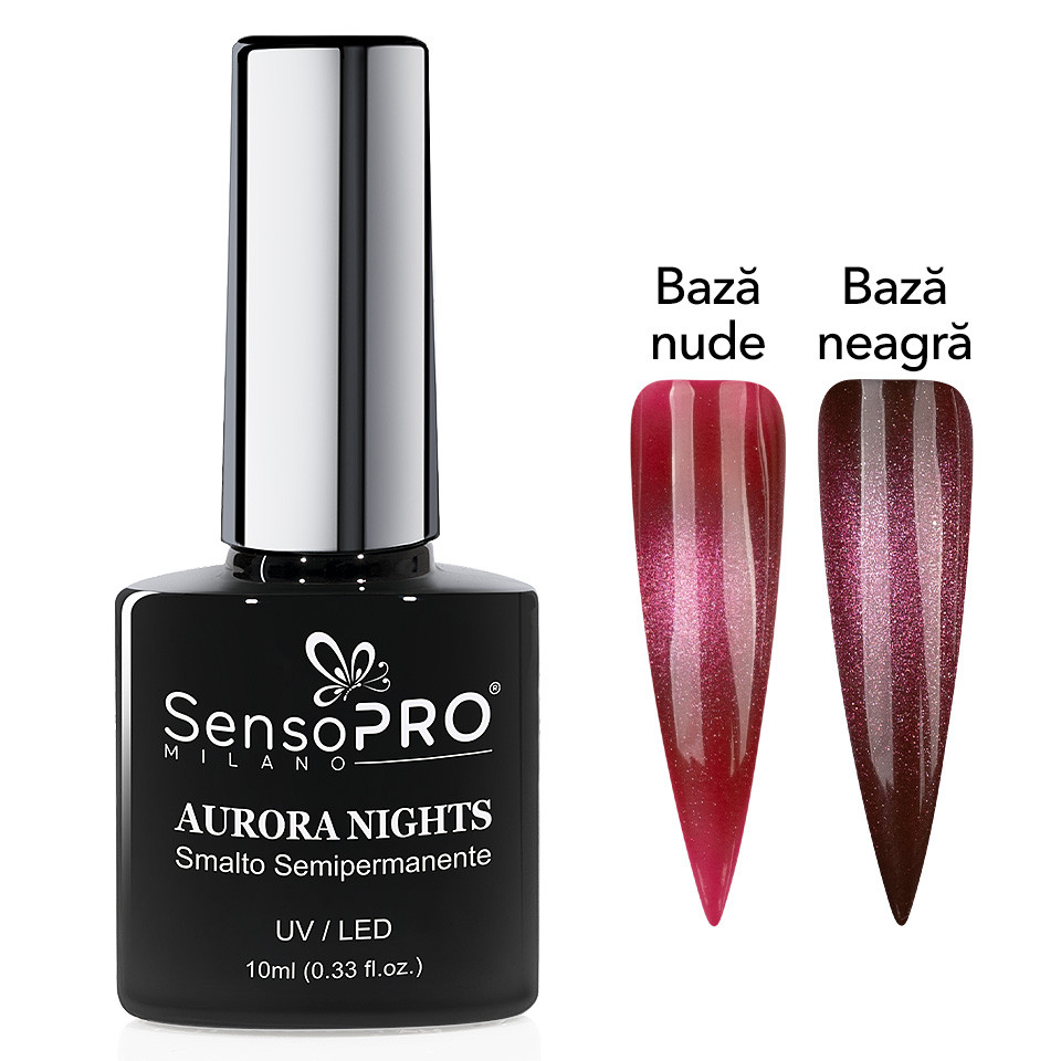 Oja Semipermanenta Aurora Nights SensoPRO Milano 10ml, Arctic Rose 25 - 1 | YEO