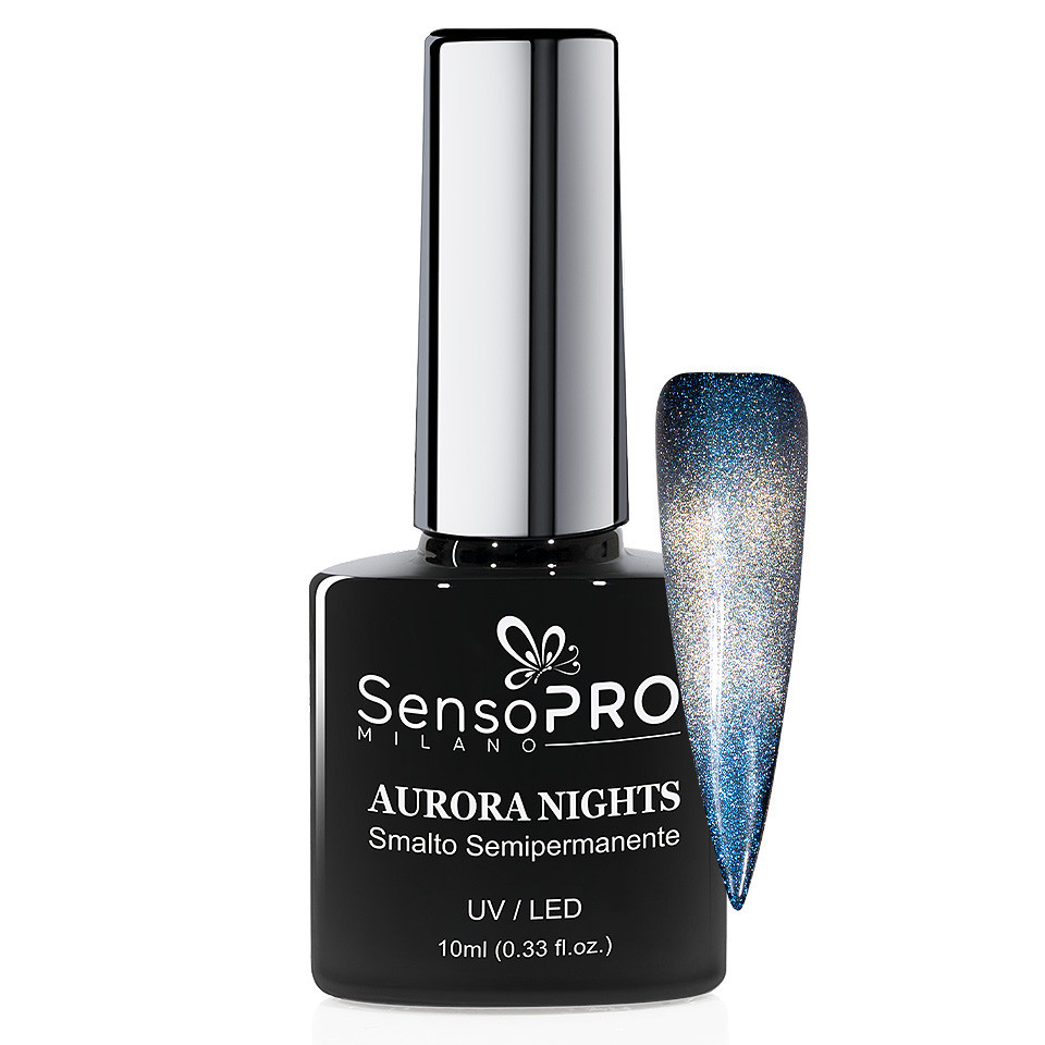 Oja Semipermanenta Aurora Nights SensoPRO Milano 10ml, Icy Flares 02