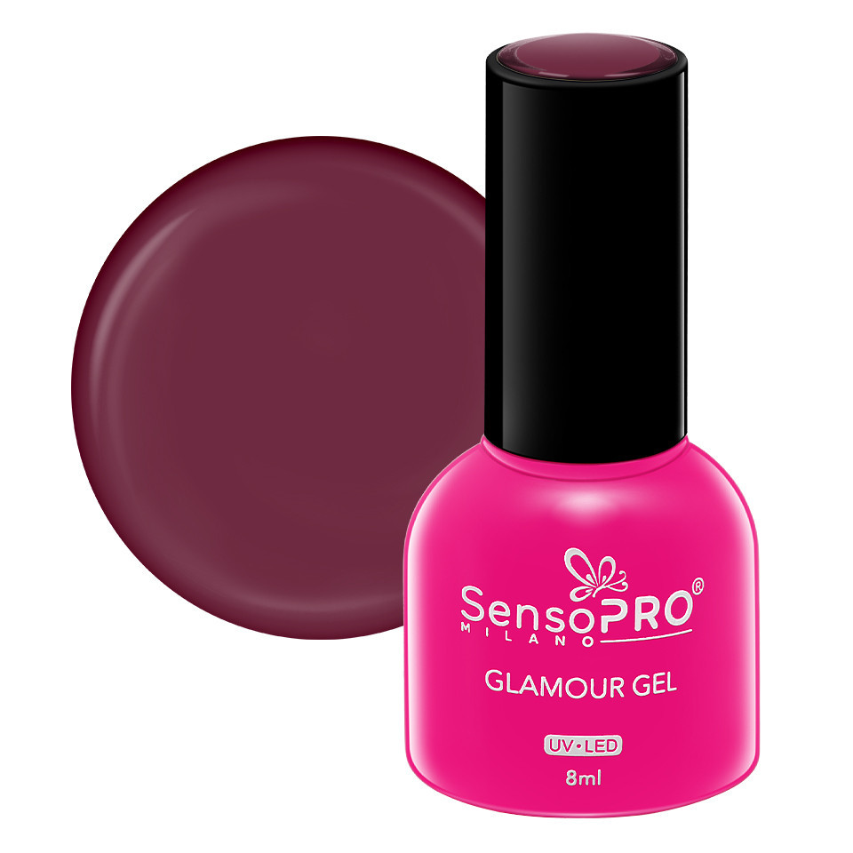 Oja Semipermanenta Glamour Gel SensoPRO Milano 8ml, Ruby Moon #50