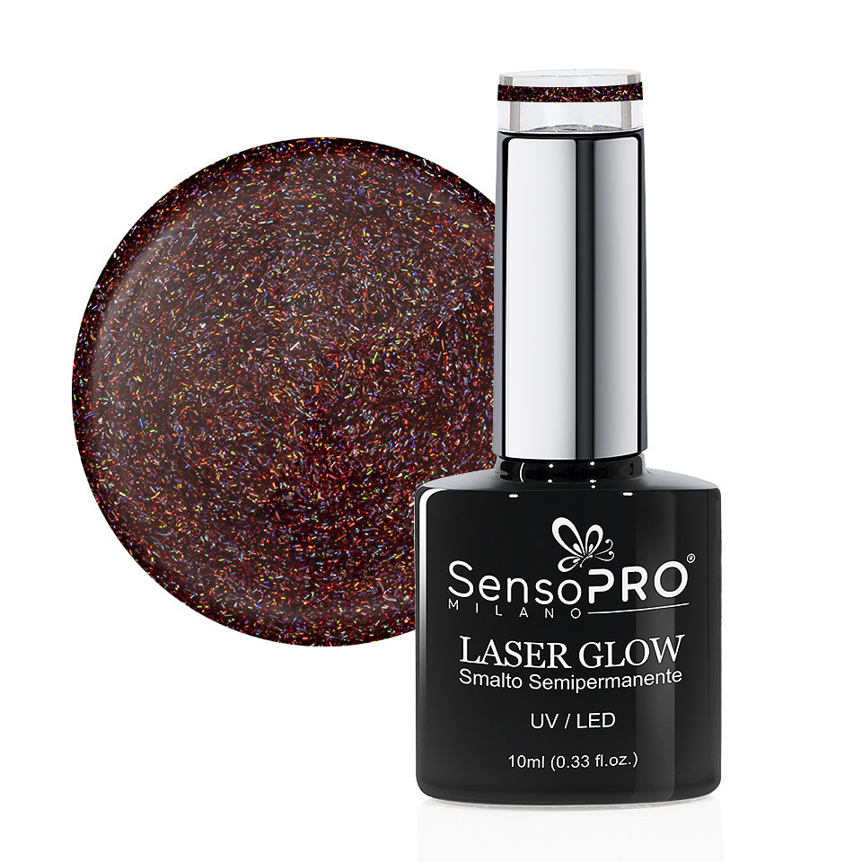 Oja Semipermanenta Holografica Laser Glow SensoPRO Milano 10ml, Moon Dust #32