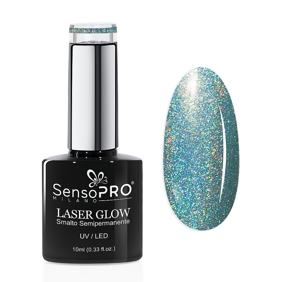 Oja Semipermanenta Holografica Laser Glow SensoPRO Milano 10ml, Enchanted Aura #22 - 2 | YEO