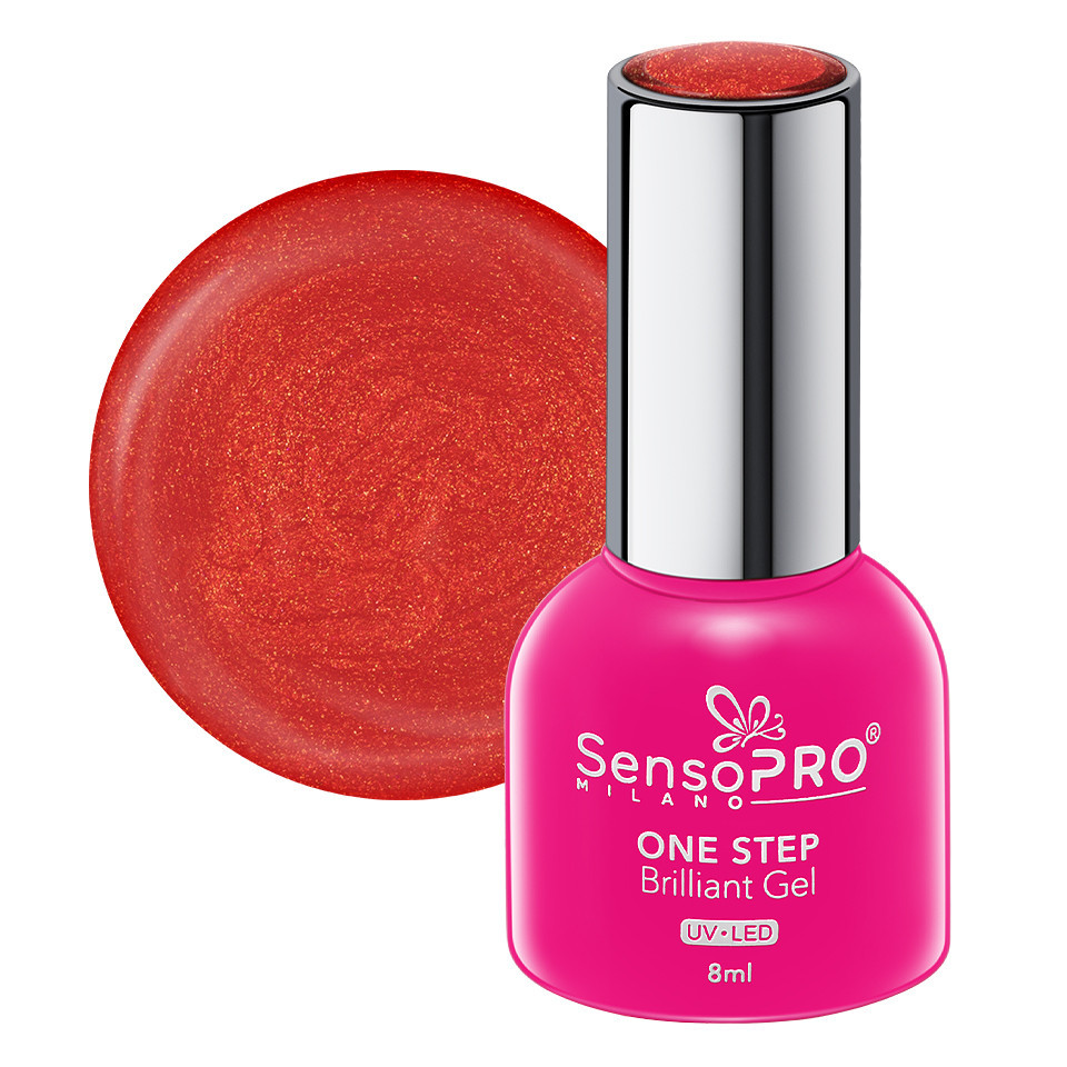 Oja Semipermanenta One Step Brilliant Gel SensoPRO Milano 8ml, Ruby Ring #88