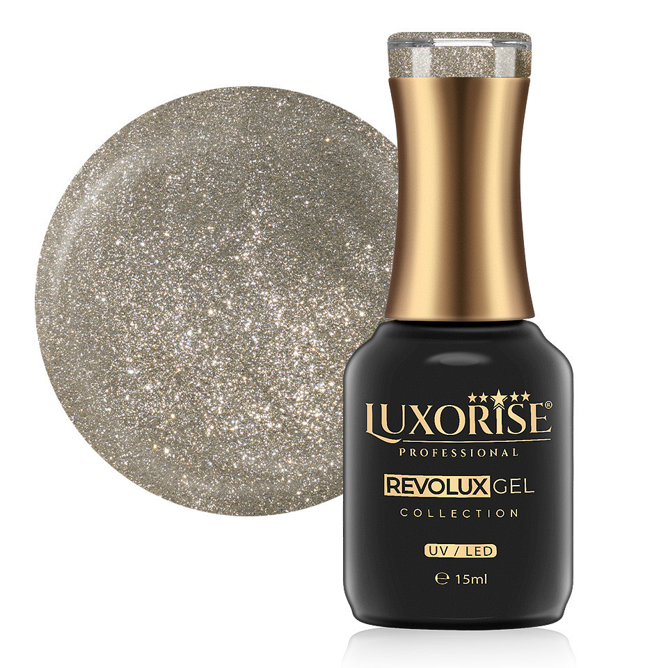 Oja Semipermanenta Revolux LUXORISE, Platinum Gold 15ml