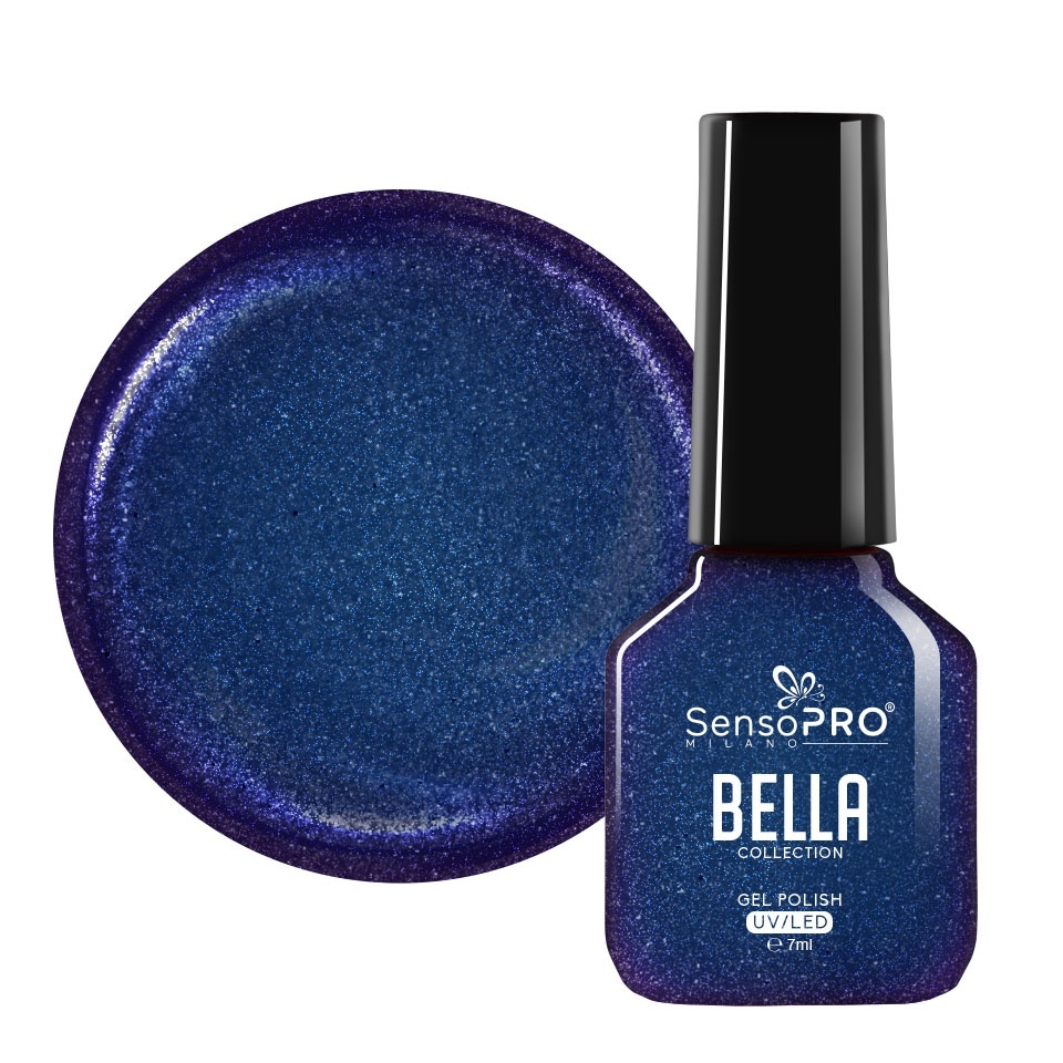 Oja Semipermanenta SensoPRO Milano, BELLA Collection - Blue Sparkle, 7ml