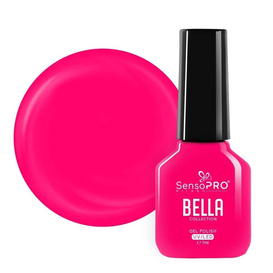 Oja Semipermanenta SensoPRO Milano, BELLA Collection - Electric Pink, 7ml