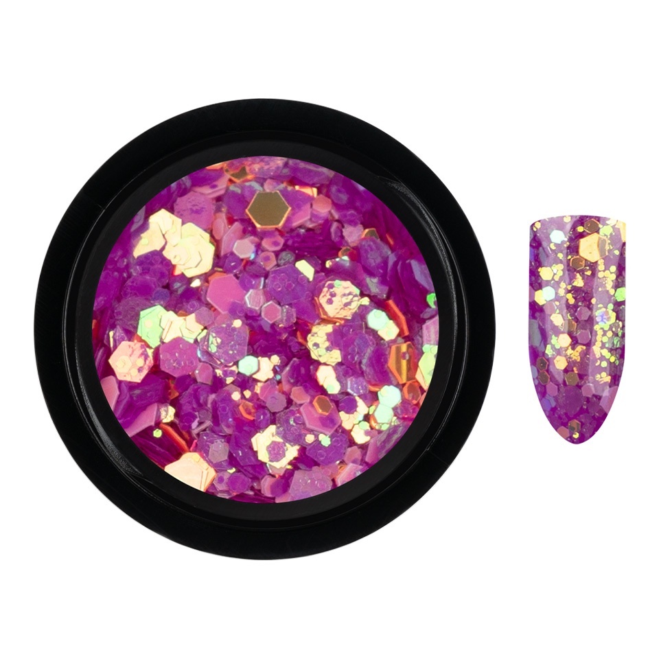 Paiete Unghii Neon Fluorescent LUXORISE, Purple - 1 | YEO