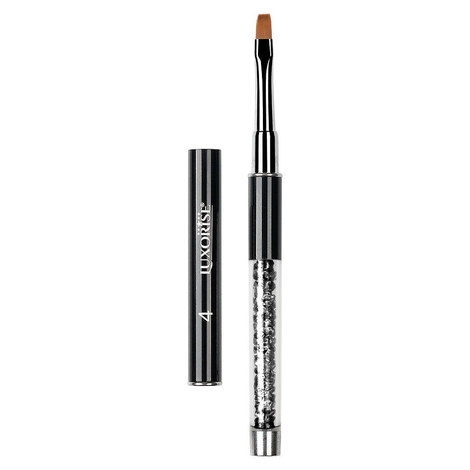 Pensula Unghii Aplicare Gel Nr. 4 Crystal Black, LUXORISE