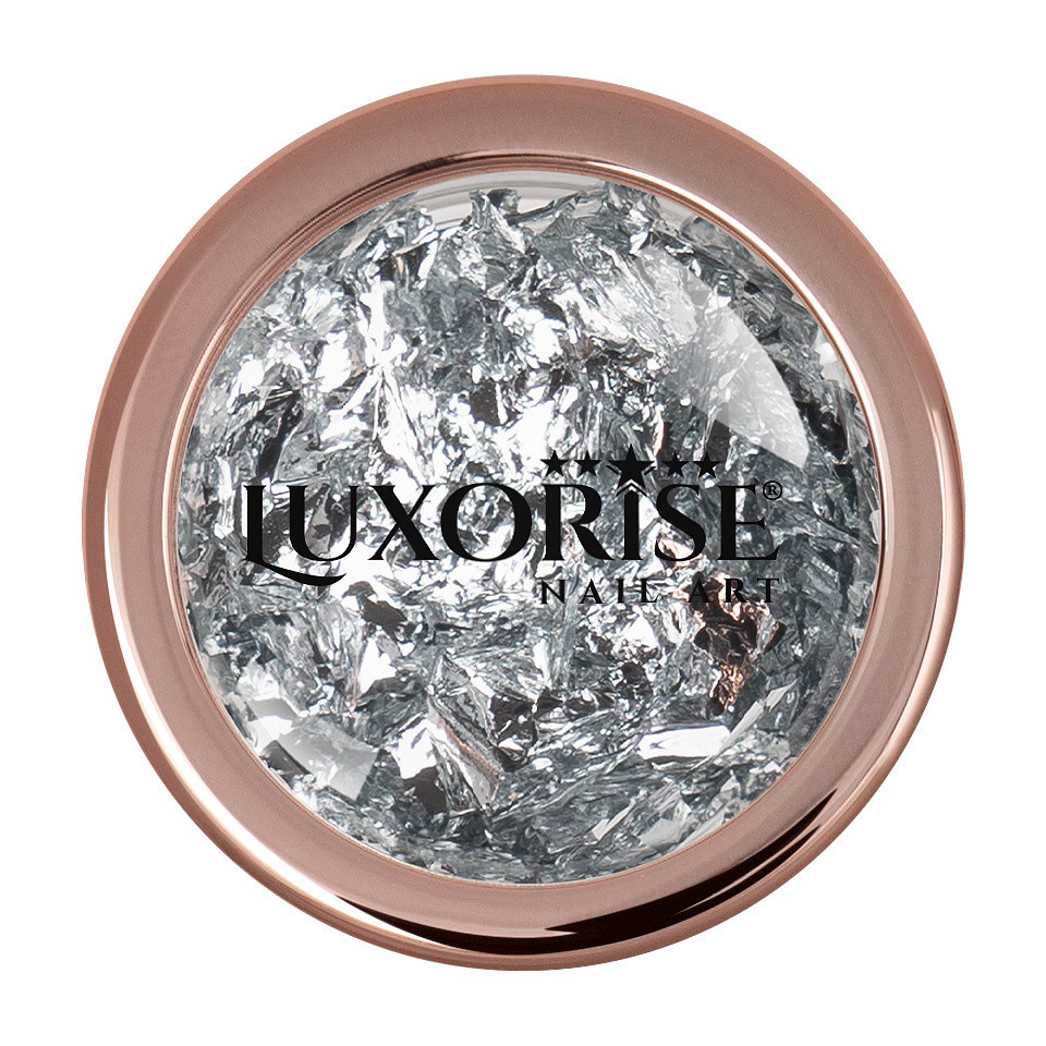 Pigment Unghii Platinum Flake LUXORISE, Silver - 1 | YEO