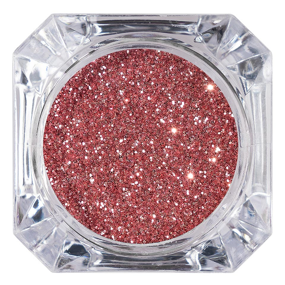 Sclipici Glitter Unghii Pulbere LUXORISE, Rose Crystal