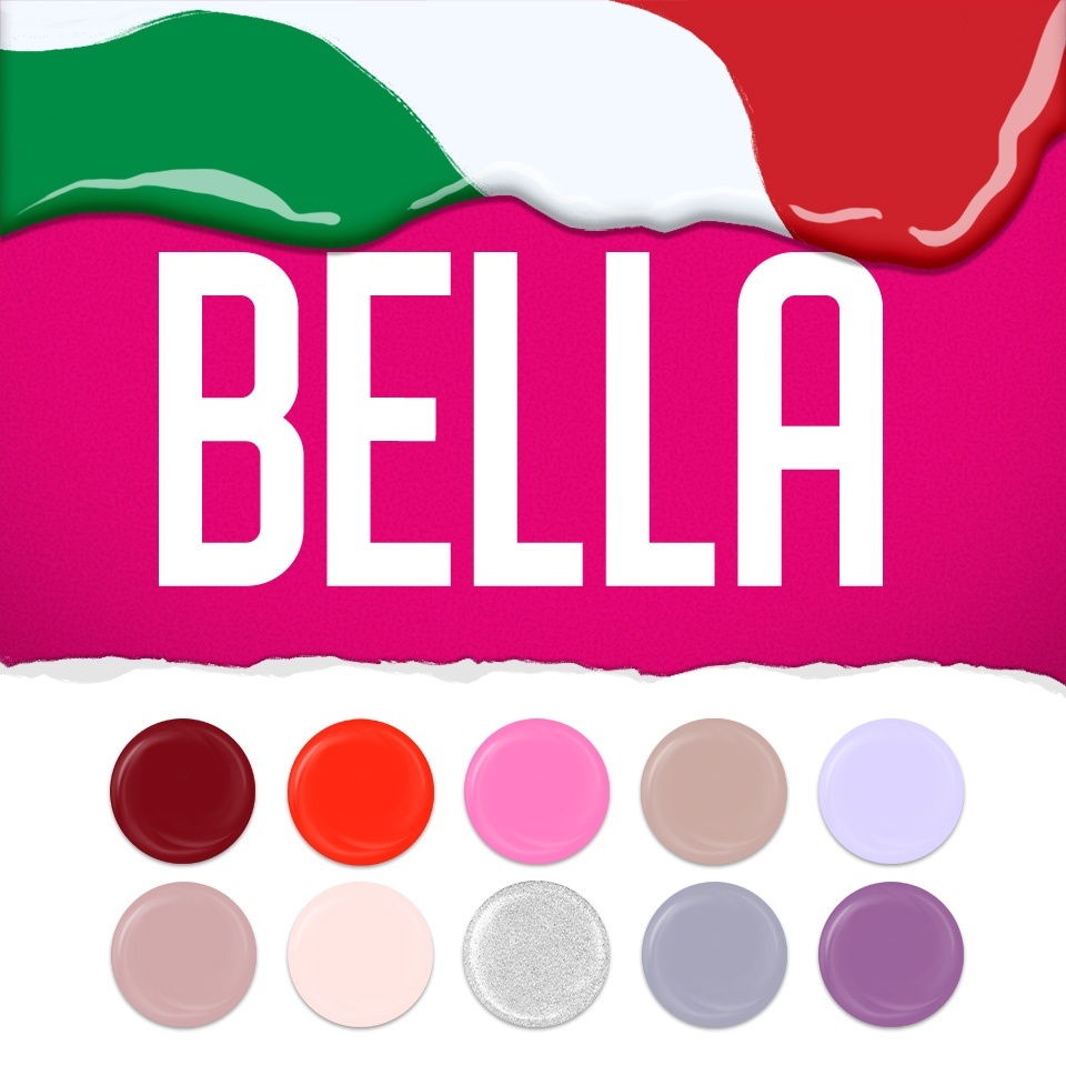 Set 10 Oje Semipermanente, Base Coat & Top Coat BELLA SensoPRO Milano, Timeless Elegance - 2 | YEO