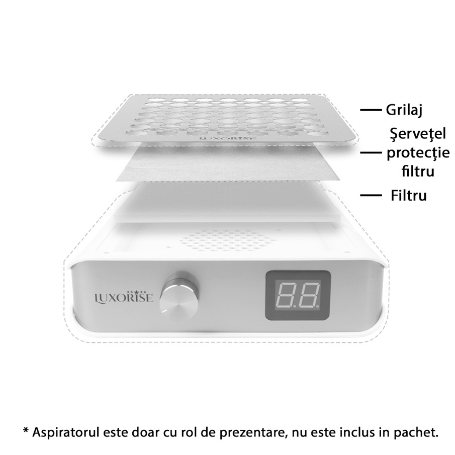 Set 50buc Servetele Protectie Filtru Aspirator- LUXORISE White - 2 | YEO