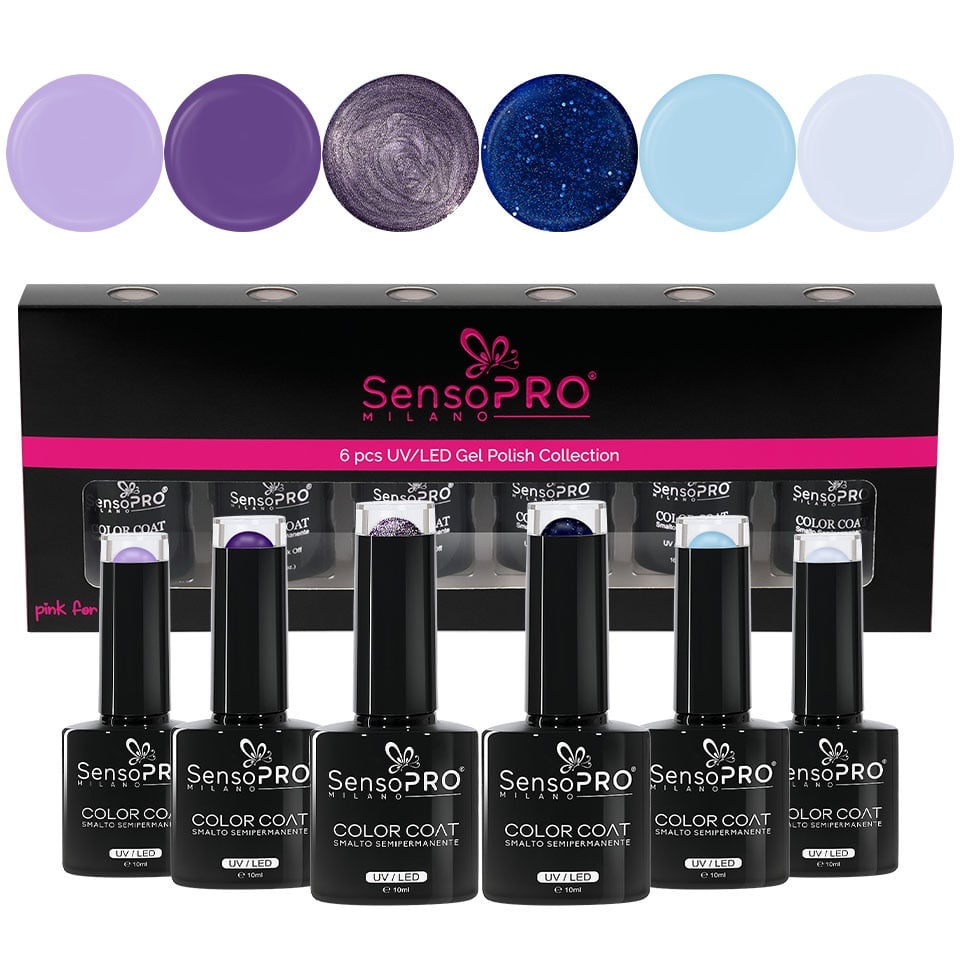 Set 6 Oje Semipermanente 10ml SensoPRO Milano, Dream Baby