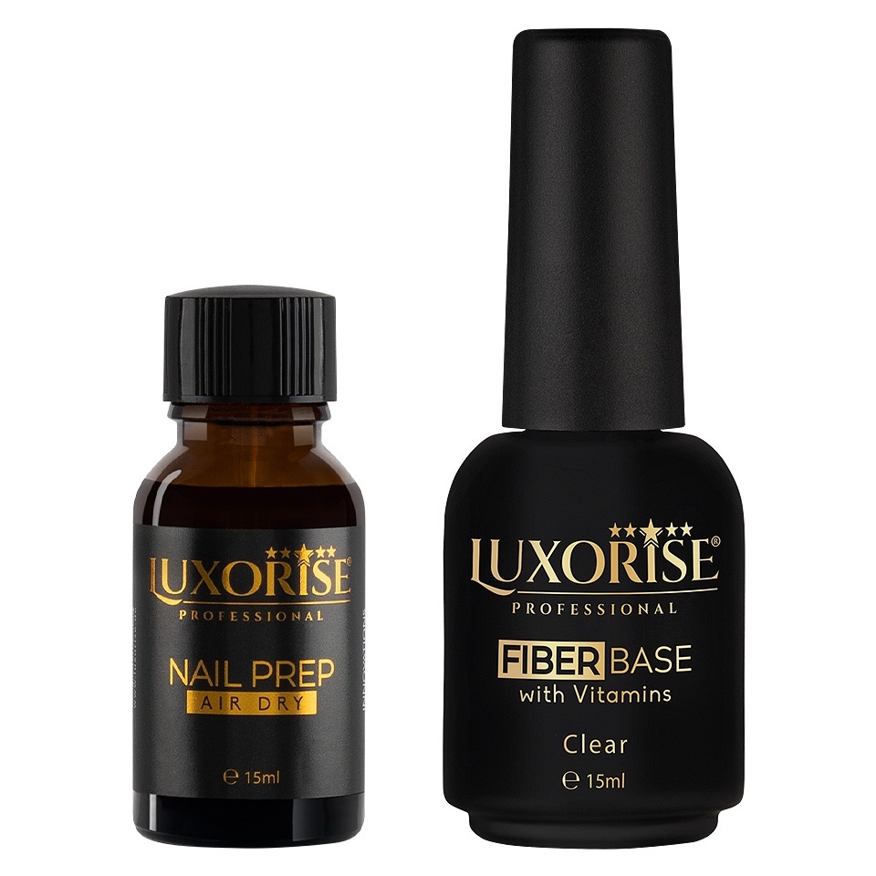Set Nail Prep & Fiber Base, LUXORISE 15ml