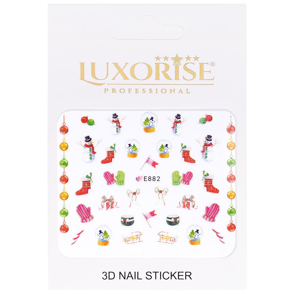 Sticker 3D Unghii LUXORISE, Christmas Attraction E882 - 1 | YEO