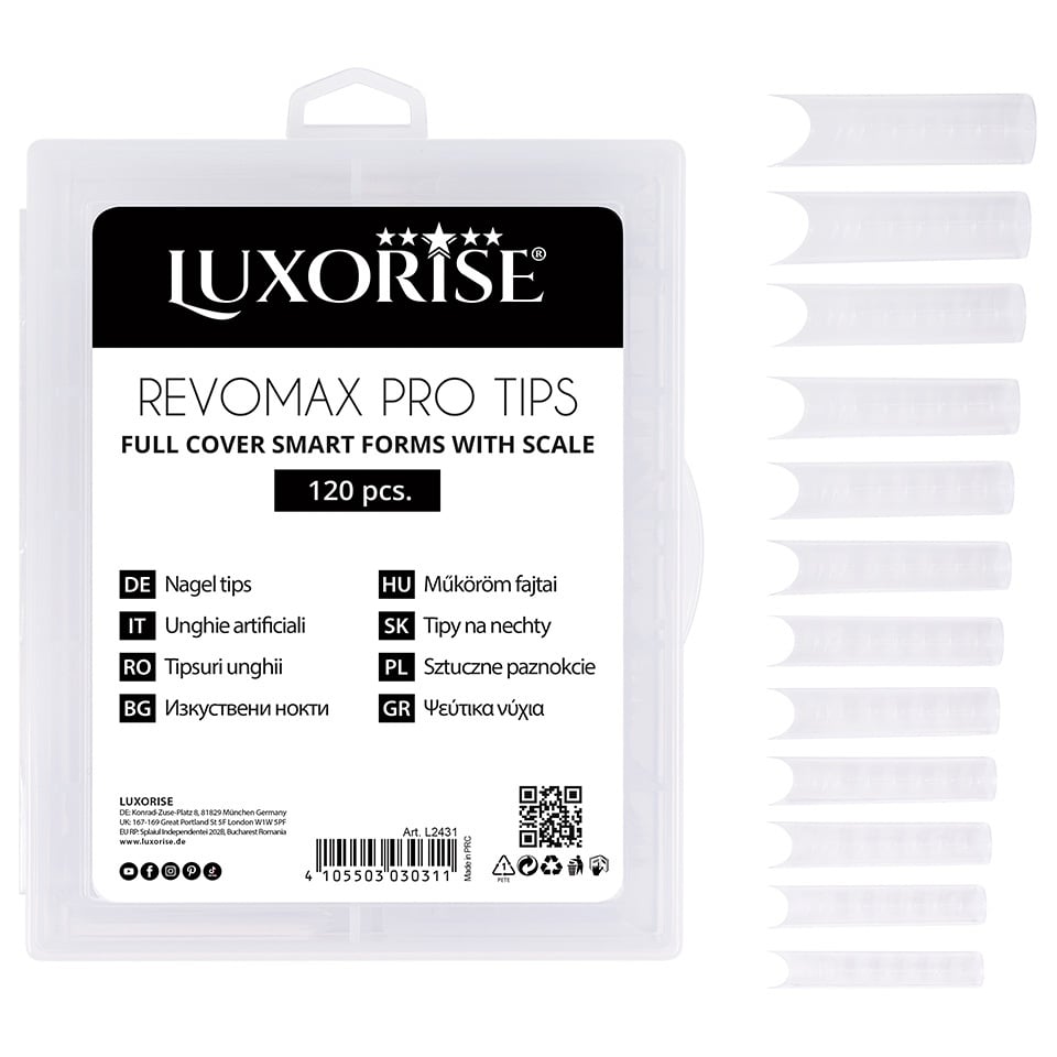 Tipsuri Reutilizabile REVOMAX PRO TIPS LUXORISE pentru Polygel si gel, 120 buc - 2 | YEO