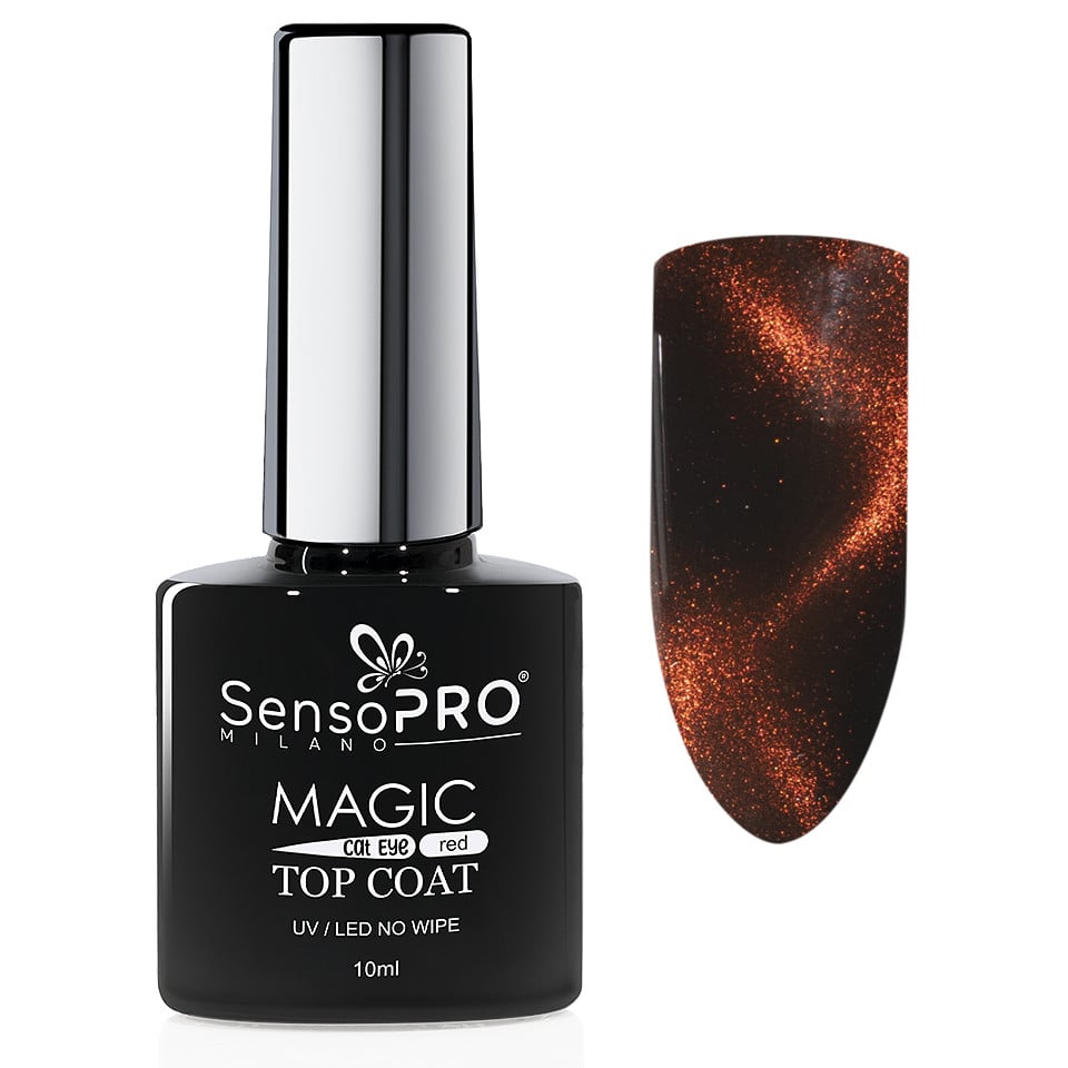 Top Coat Cat Eye SensoPRO Milano 10ml, Red