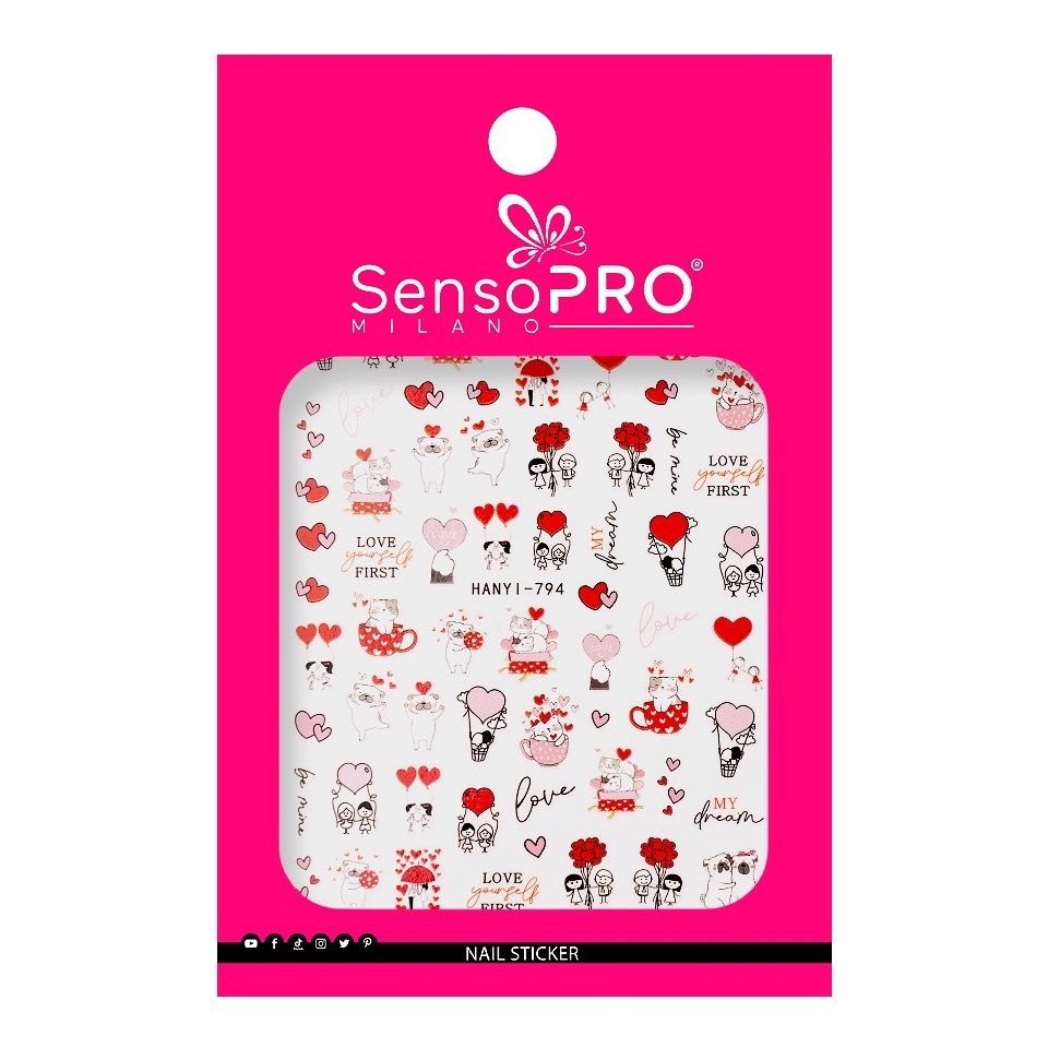 Abtibild Unghii SensoPRO Milano - Love Friends - 1 | YEO