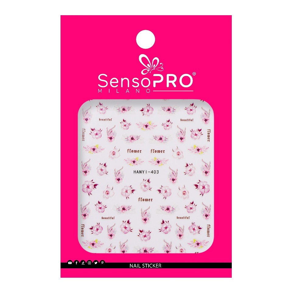 Abtibild Unghii SensoPRO Milano - Pink Petals - 1 | YEO