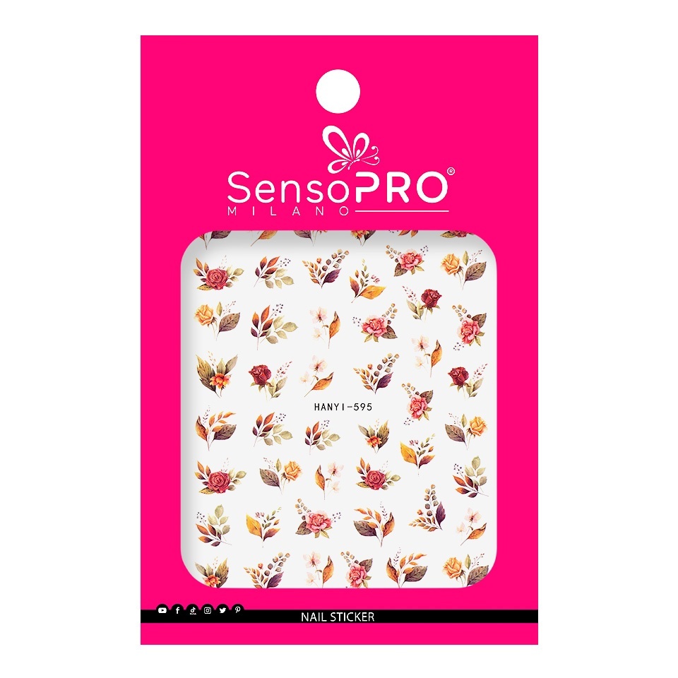 Abtibilduri Unghii SensoPRO Milano Rose Ballad, model HANYI-595 - 1 | YEO