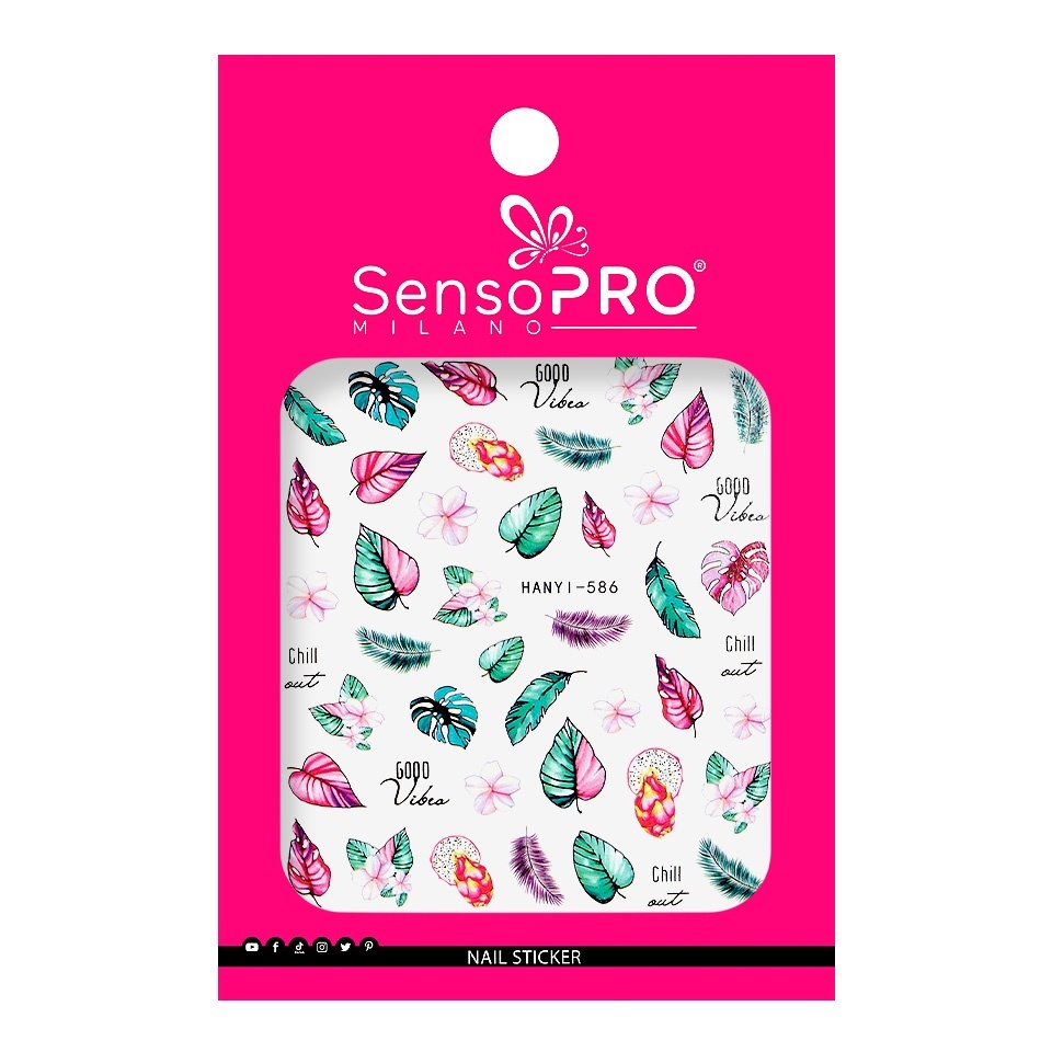 Abtibilduri Unghii SensoPRO Milano Tropical Vibes, model HANYI-586 - 1 | YEO