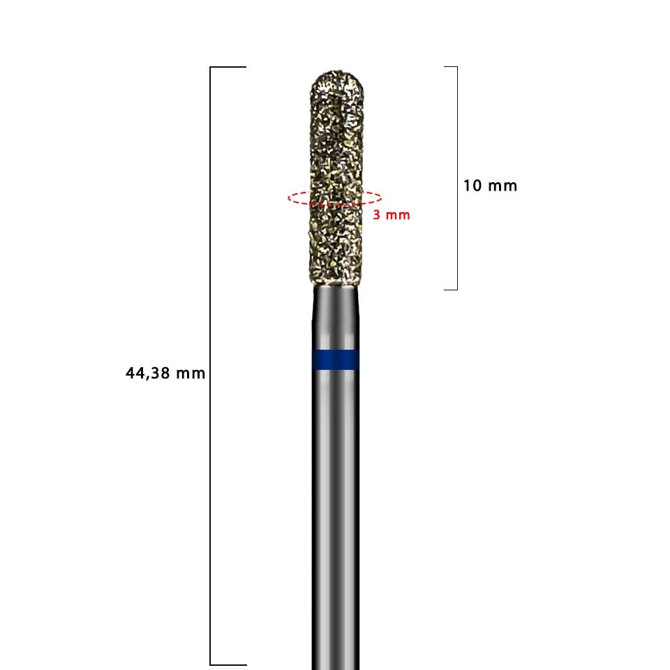 Capat Freza Diamantat Cilindric Albastru, LUXORISE - 3 | YEO