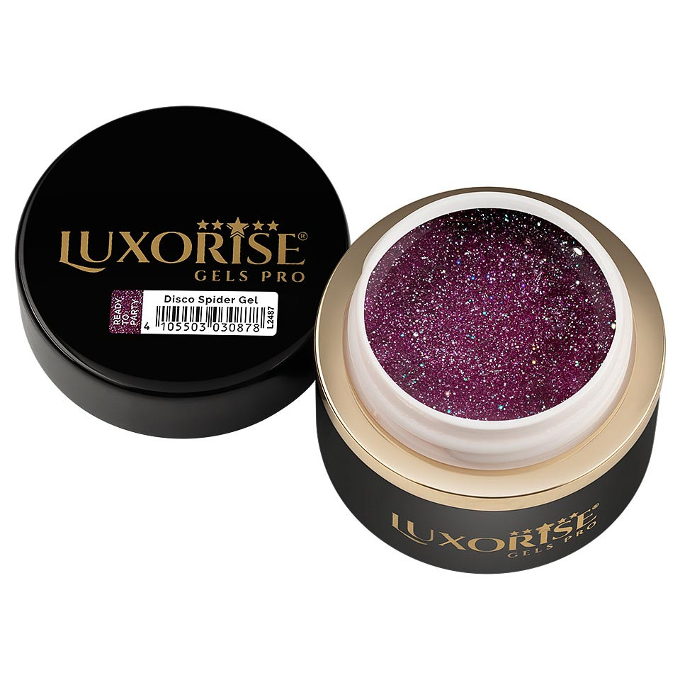 Disco Spider Gel LUXORISE, Plum Purple - Ready to Party, 5ml - 2 | YEO