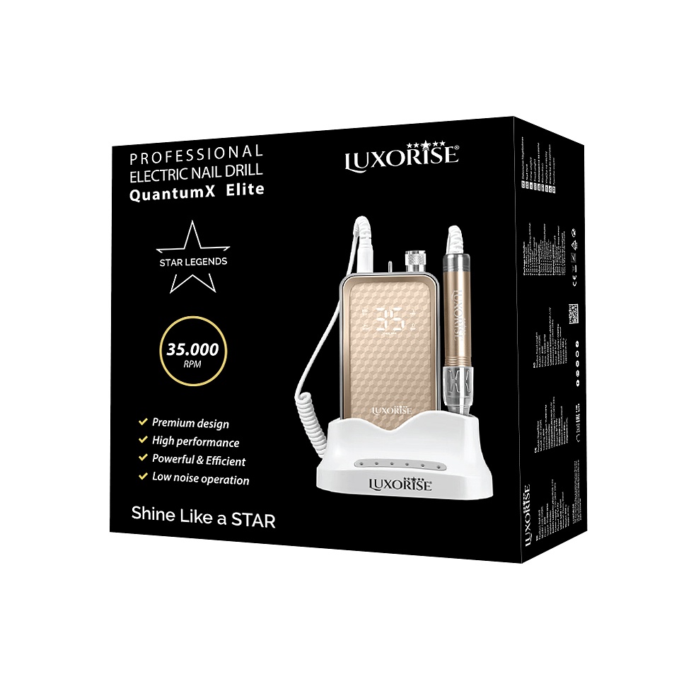 Freza Unghii Portabila QuantumX Elite 35.000RPM - LUXORISE, Gold - 3 | YEO