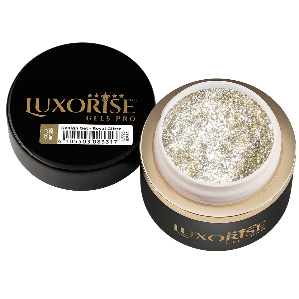 Gel Design 3D LUXORISE - Royal Glitz, Gold Digger 5ml - 1 | YEO
