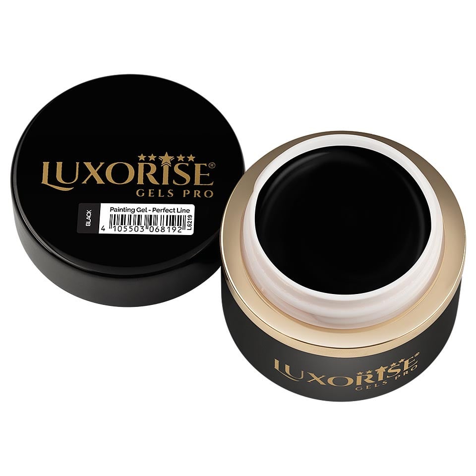 Gel Pictura Unghii LUXORISE Perfect Line - Black, 5ml - 1 | YEO