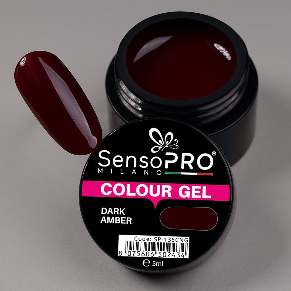 Gel UV Colorat Dark Amber 5ml, SensoPRO Milano - 3 | YEO