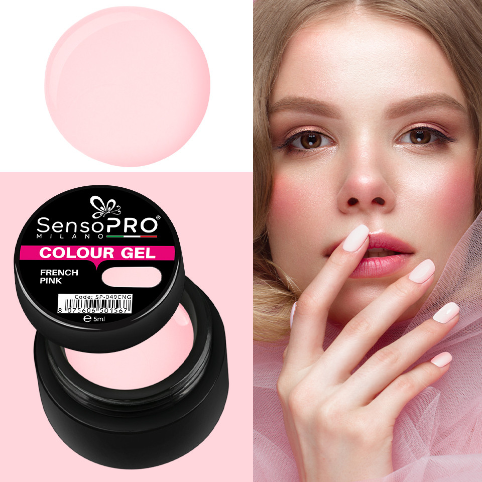 Gel UV Colorat French Pink 5ml, SensoPRO Milano - 3 | YEO