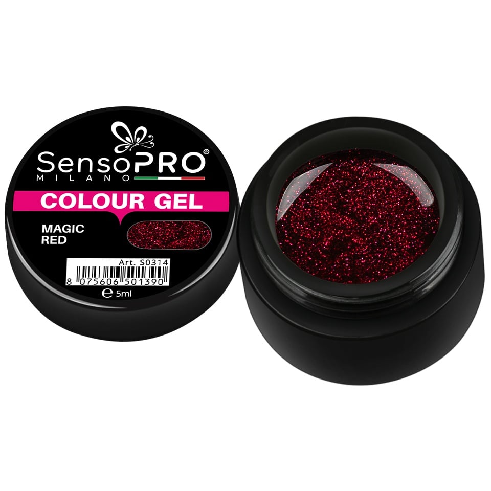 Gel UV Colorat Magic Red 5ml, SensoPRO Milano