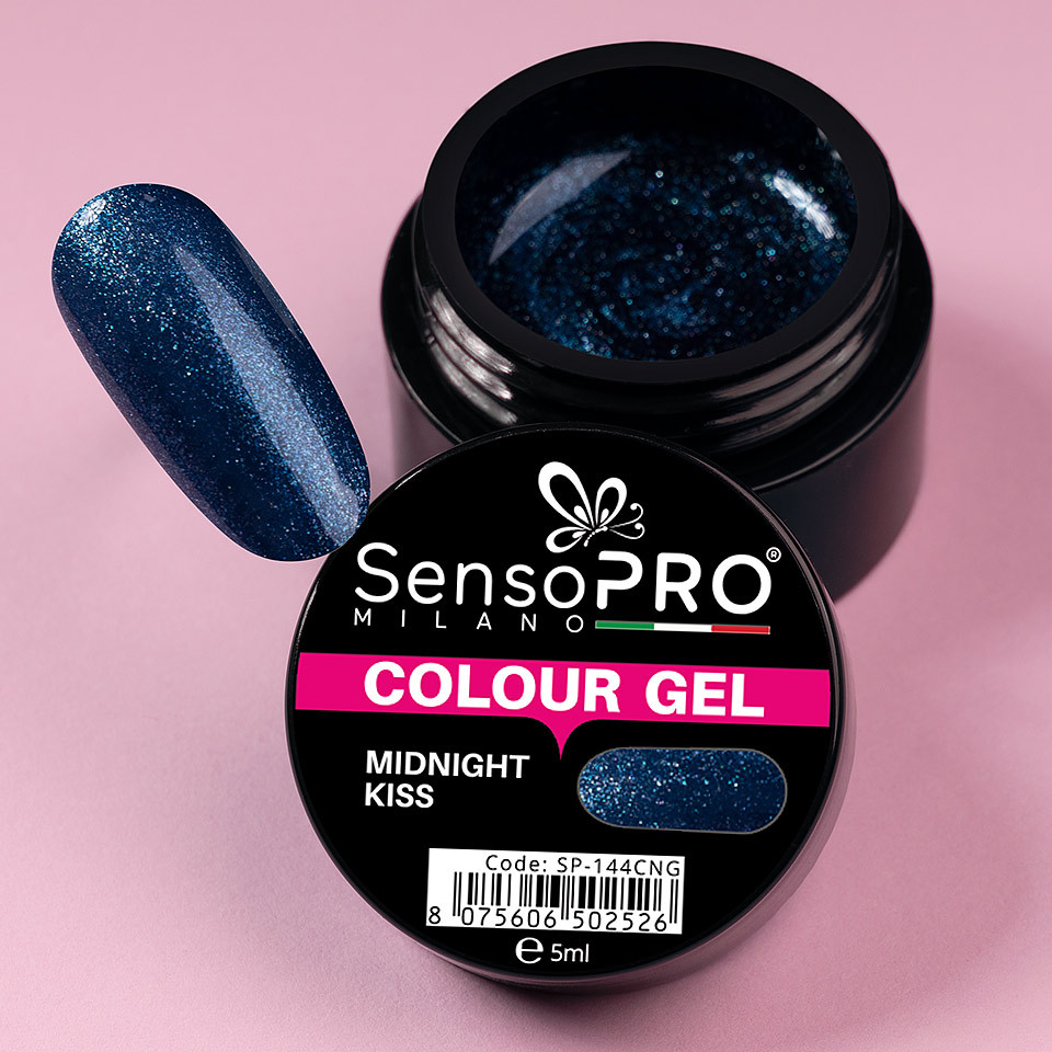 Gel UV Colorat Midnight Kiss 5ml, SensoPRO Milano - 3 | YEO