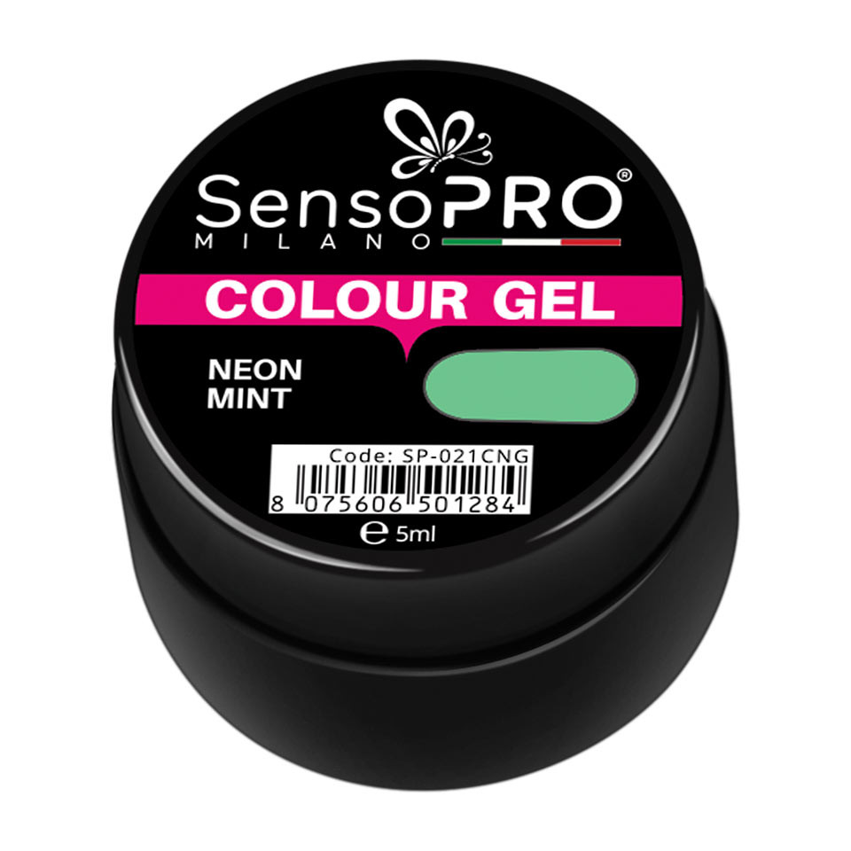 Gel UV Colorat Neon Mint 5ml, SensoPRO Milano - 1 | YEO