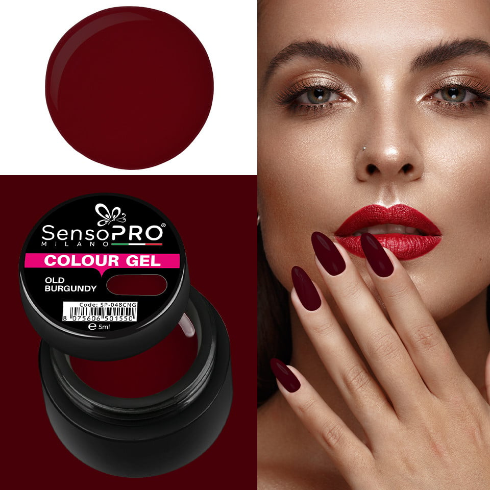 Gel UV Colorat Old Burgundy 5ml, SensoPRO Milano - 3 | YEO